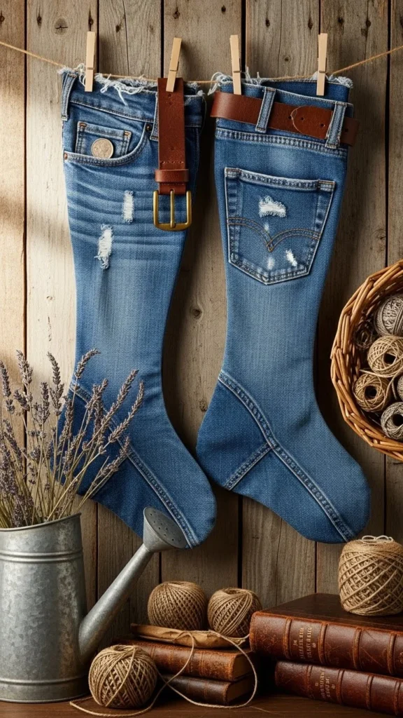 Denim Upcycled Stockings