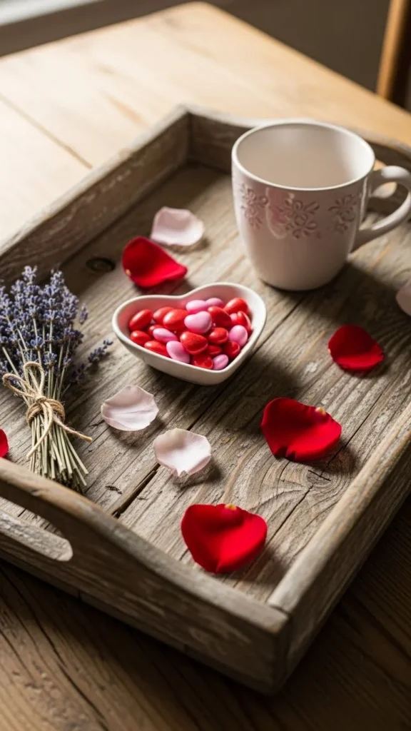 Distressed Wooden Valentine Tray