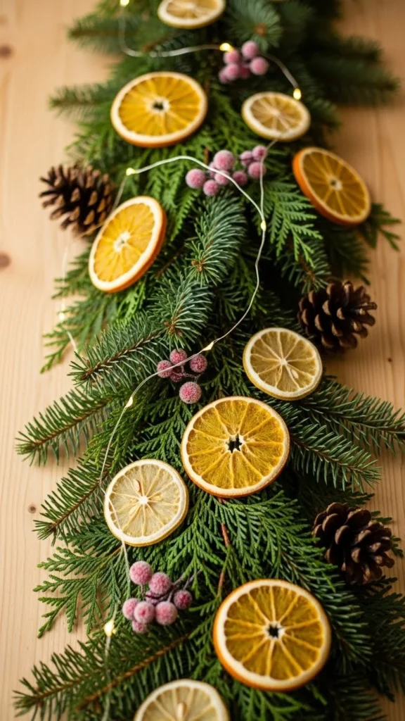 Evergreen + Citrus Centerpiece