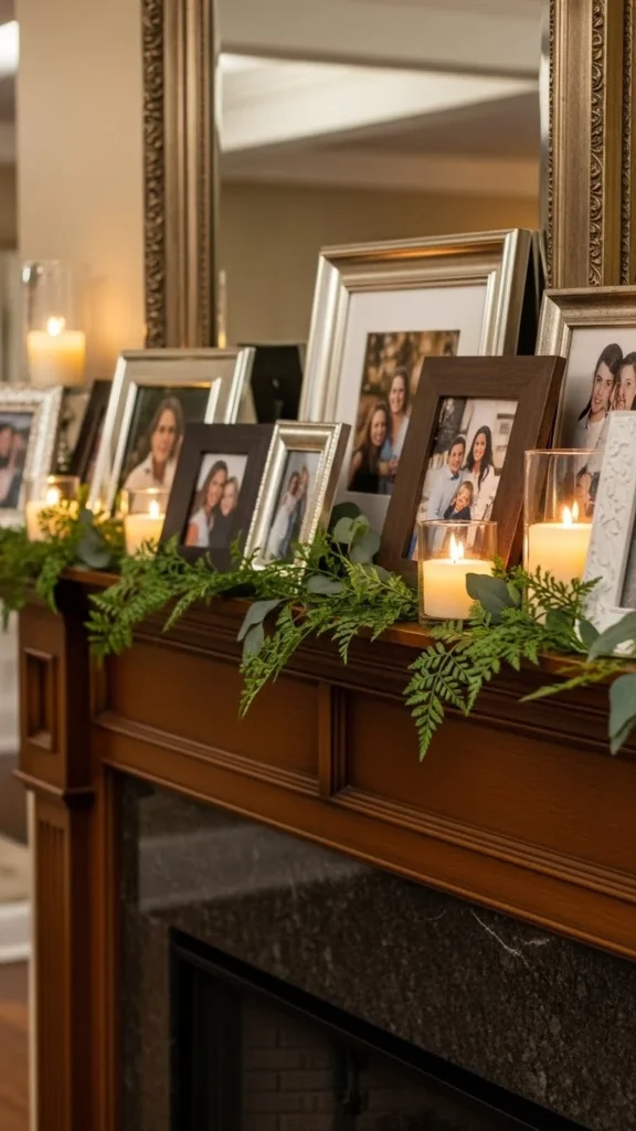 Family Photo Mantel