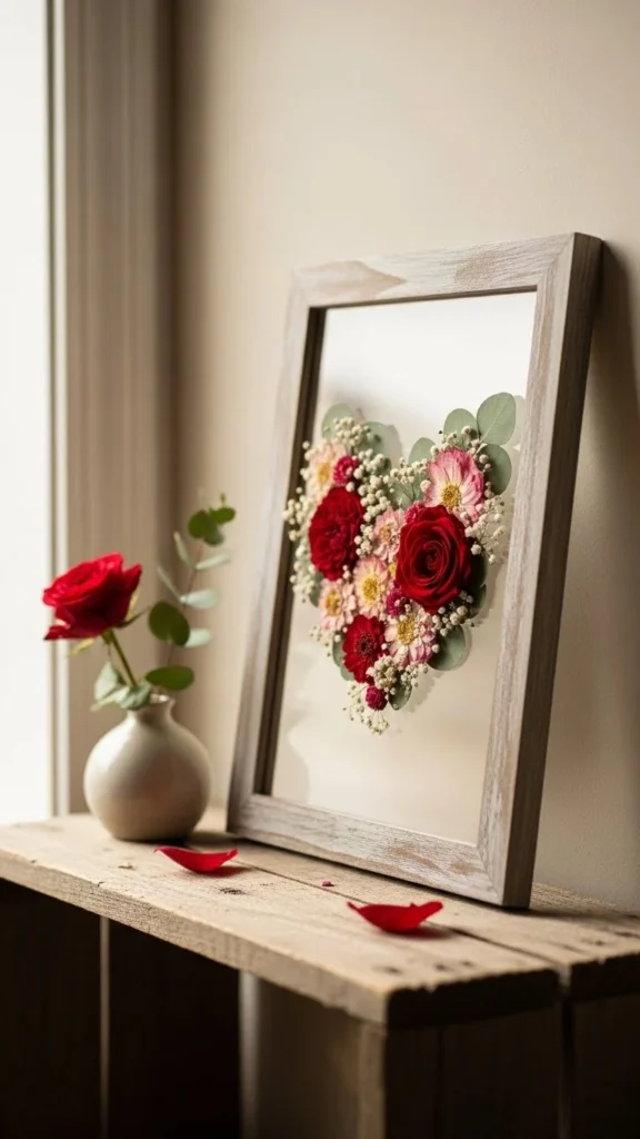 Farmhouse Wood Frame with Pressed Florals