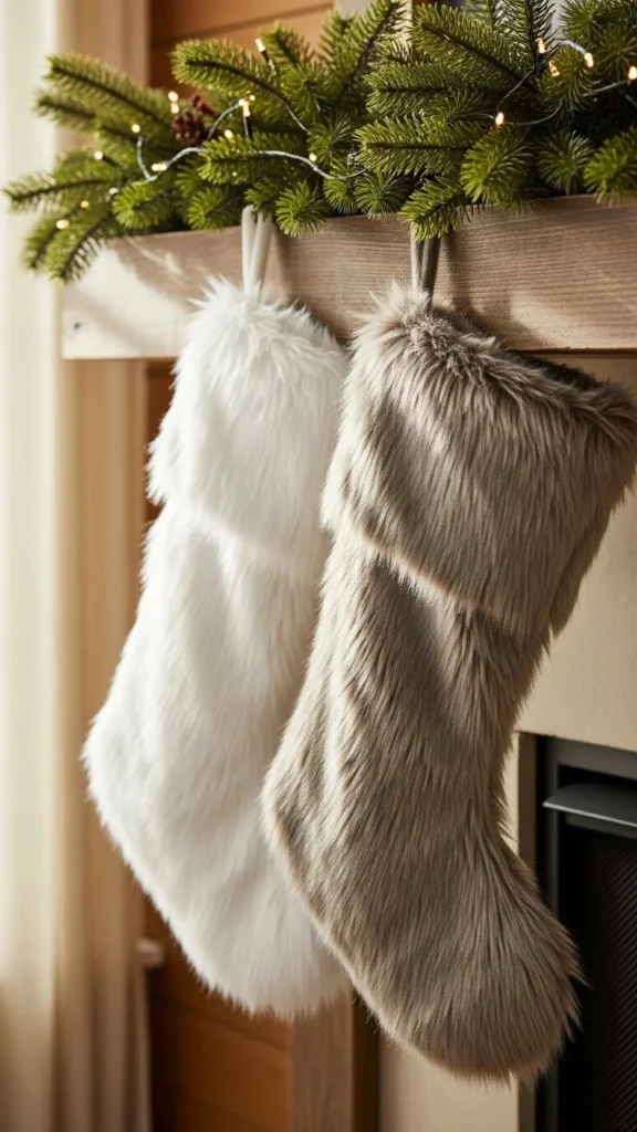 Faux Fur Stockings With Winter Flair