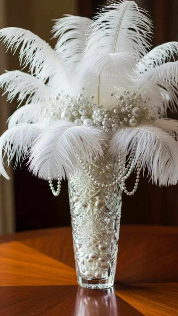 Feather & Pearl Cluster Vase