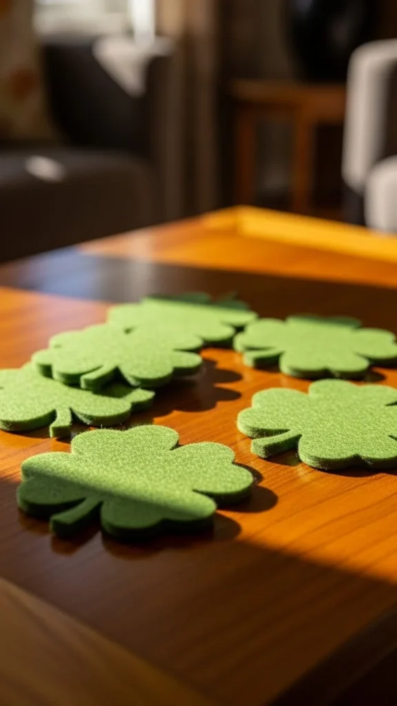 Felt Clover Coasters