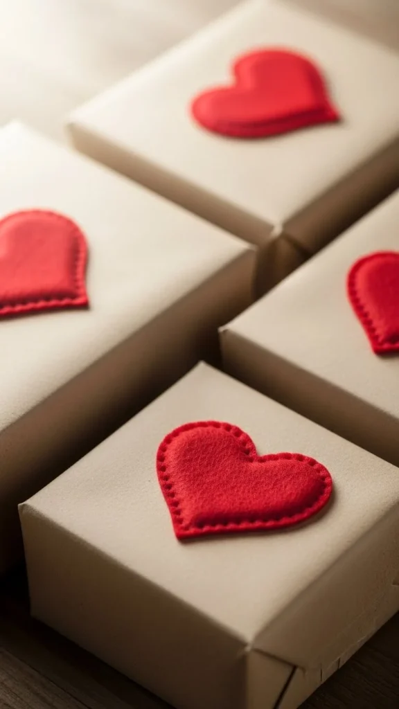 Felt Valentine Gift Wrap Accents