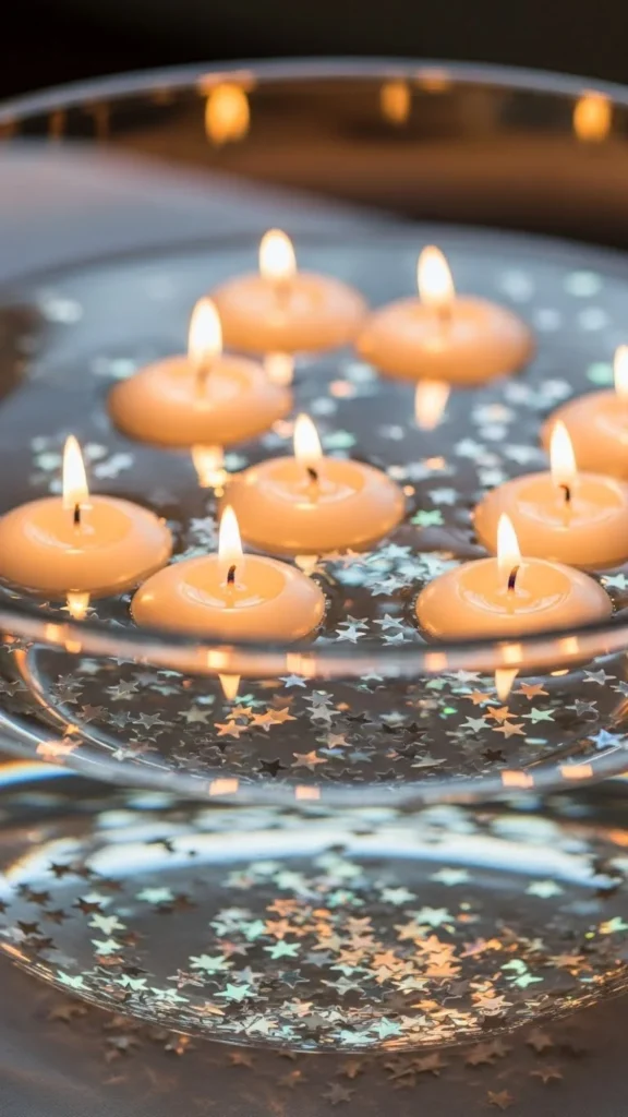 Floating Candles in Wide Bowls