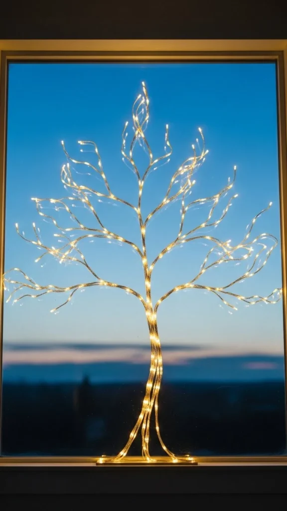 Floating Christmas Tree Silhouette