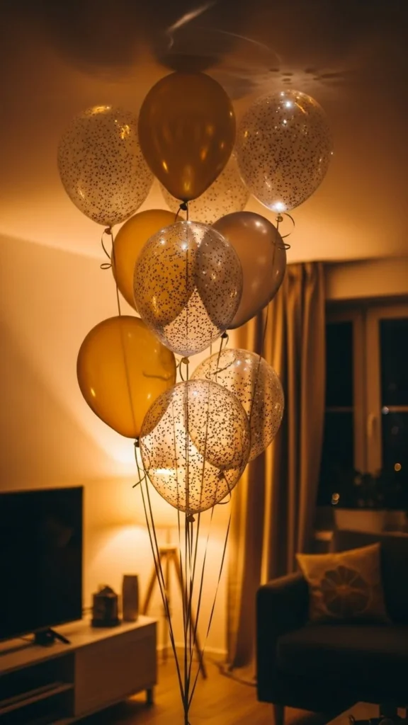 Floating Glitter Balloons