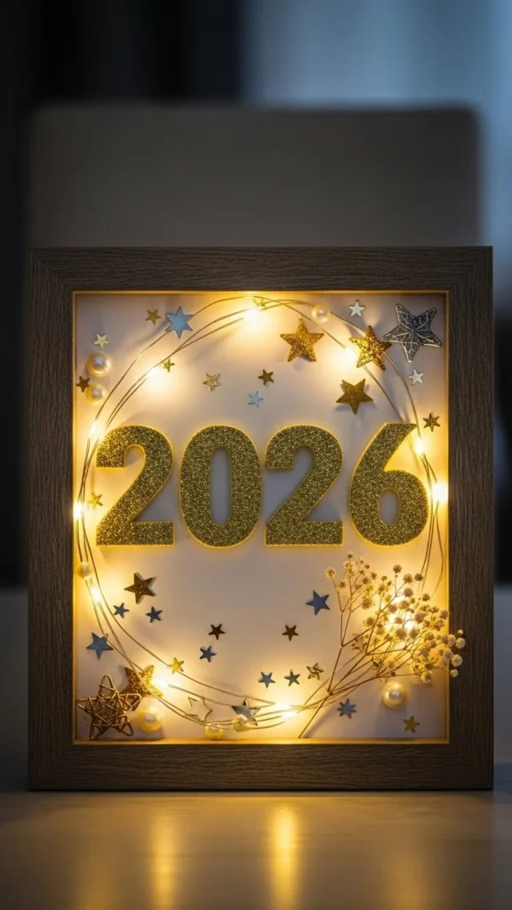 Framed Glitter Numbers