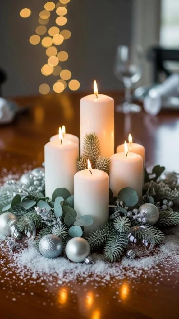 Frosted Candle Cluster