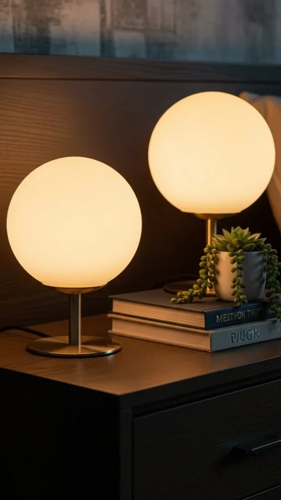 Frosted Globe Table Lamps