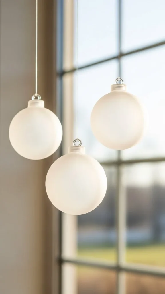 Frosted Ornament Trio