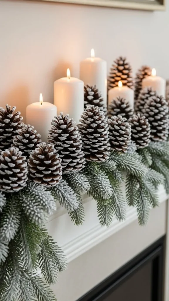 Frosted Pinecone Display