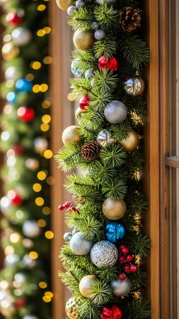 Garland Wrapped With Mini Ornaments