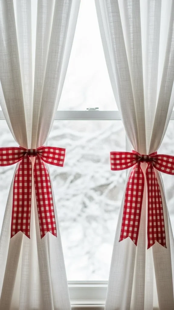 Gingham Ribbon Tiebacks