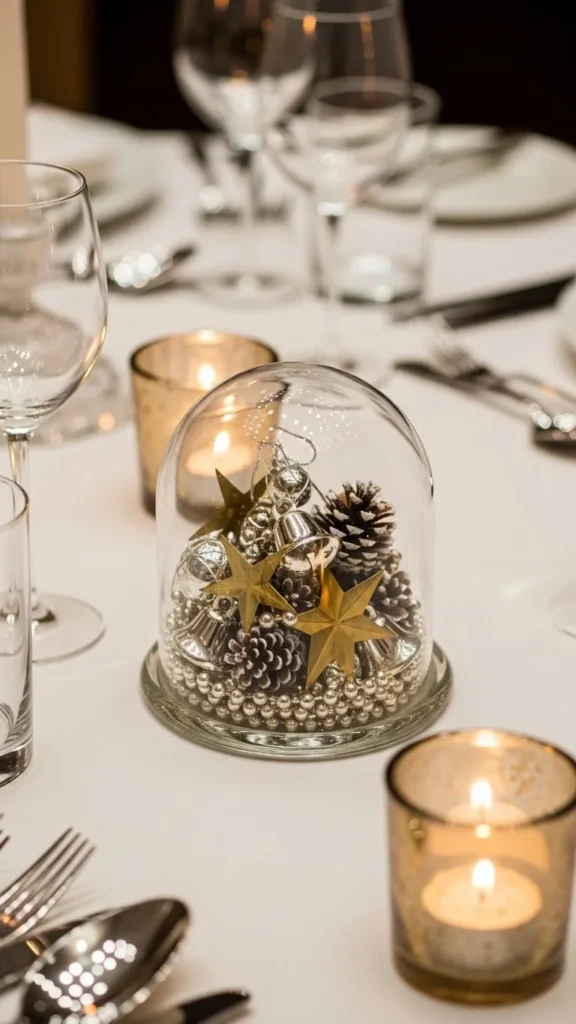Glass Dome with Decorative Fillers