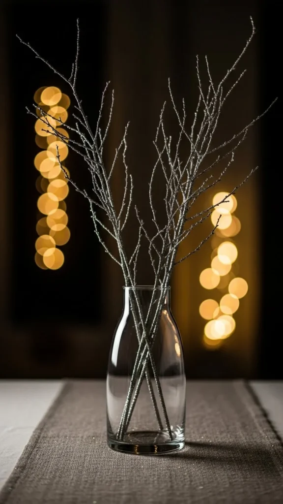 Glitter-Dusted Branch Arrangement