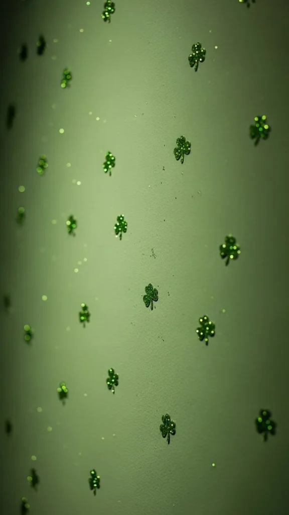 Glitter Shamrock Accent Wall