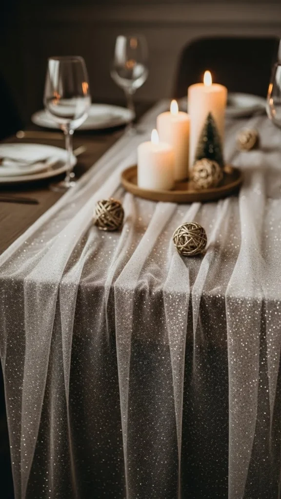 Glitter Tulle Runner