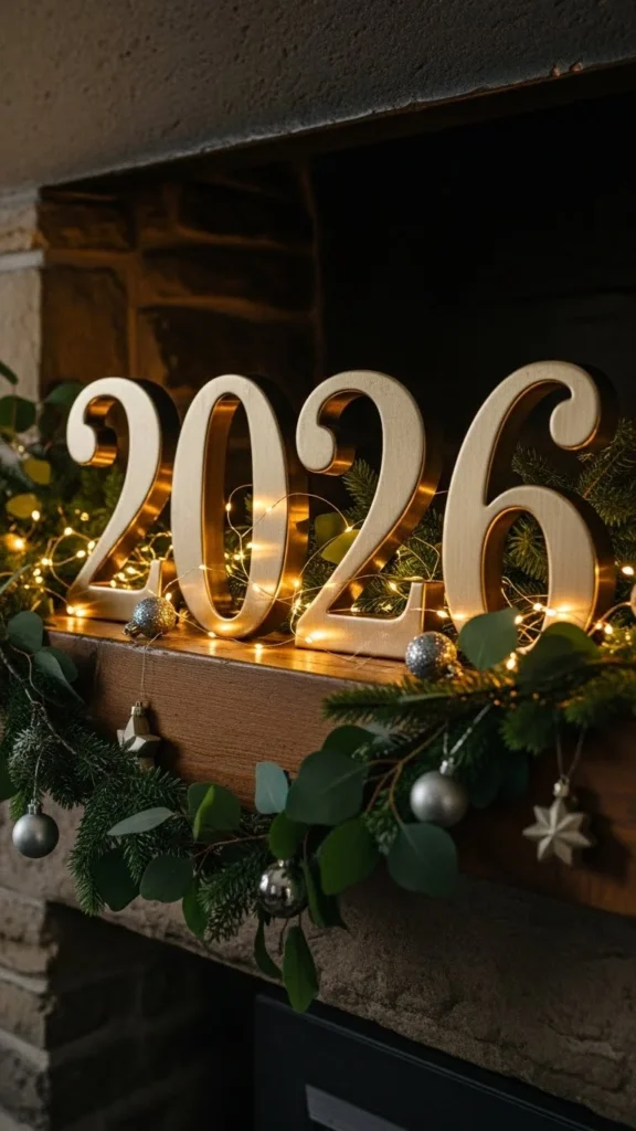 Glittering Number Decor