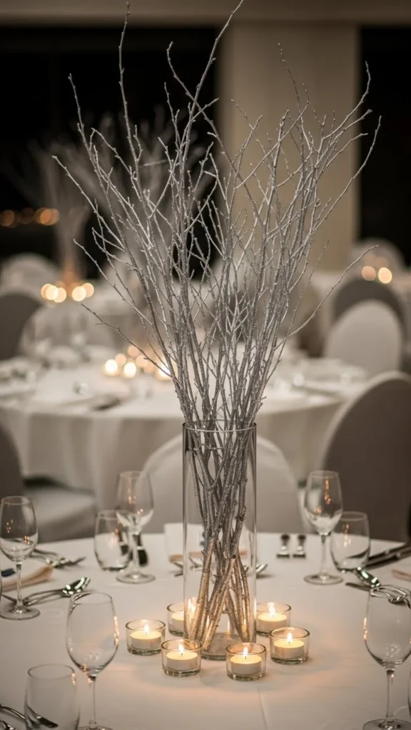 Glittering Winter Branch Arrangement
