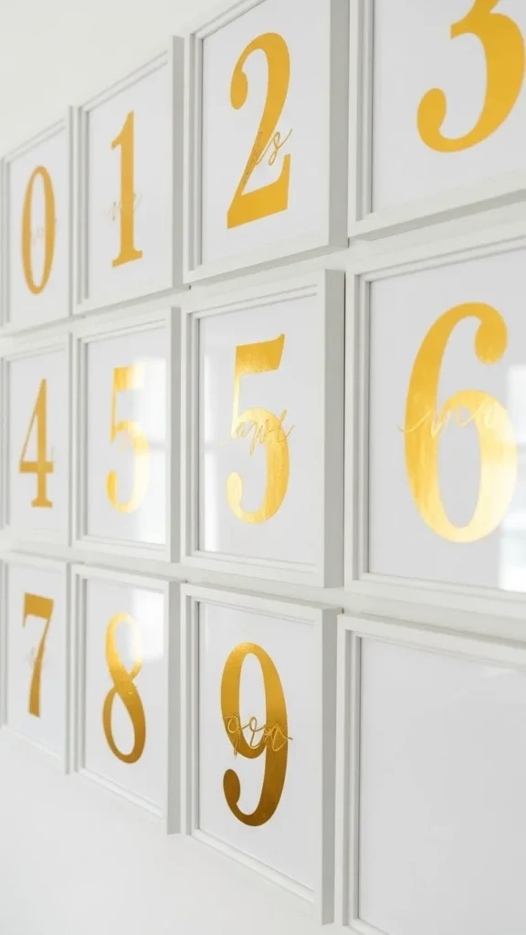 Gold-Foil Number Prints