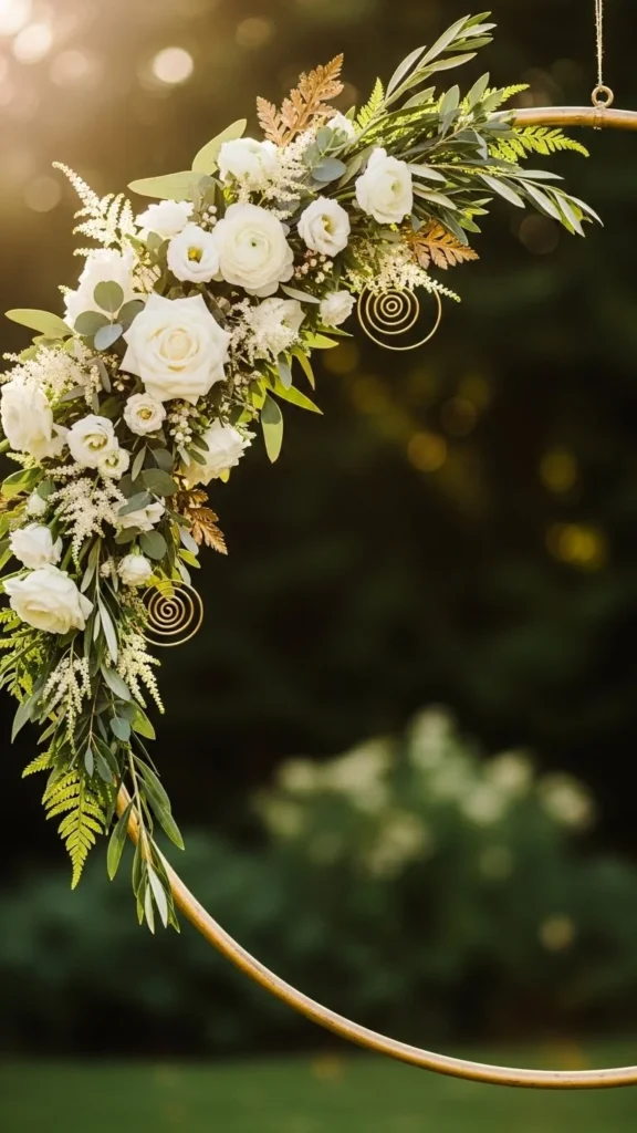 Gold Hoop Floral Frame
