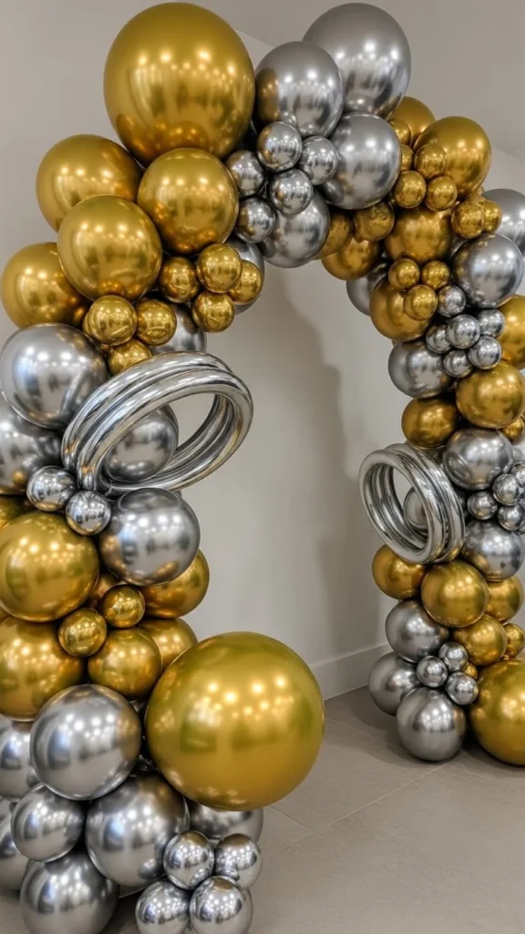 Gold & Silver Mix Arch