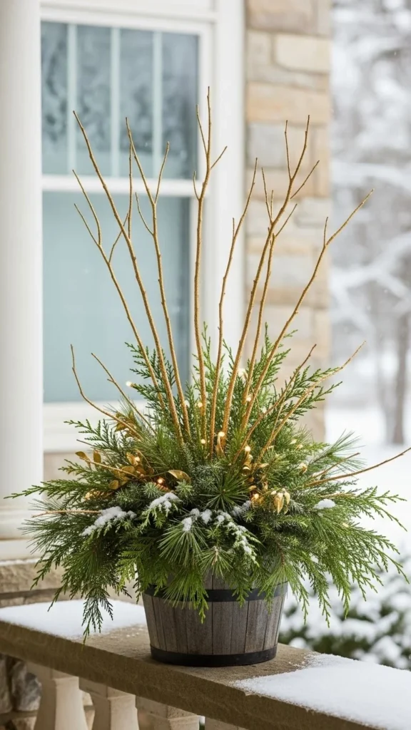 Gold-Tipped Branch Bundles