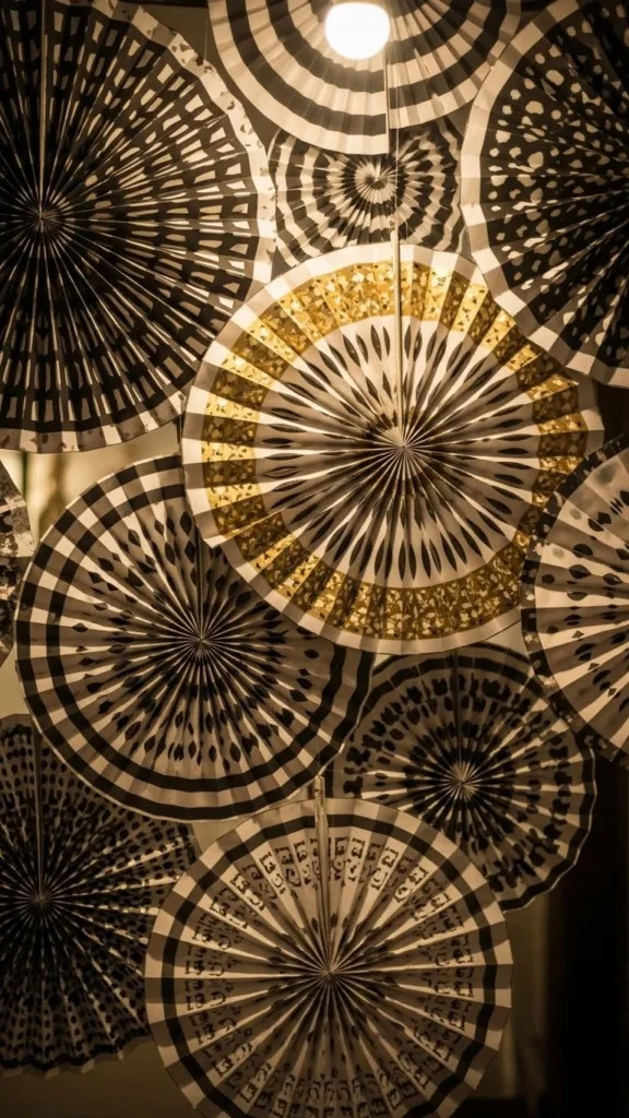 Gold-Trimmed Paper Fans