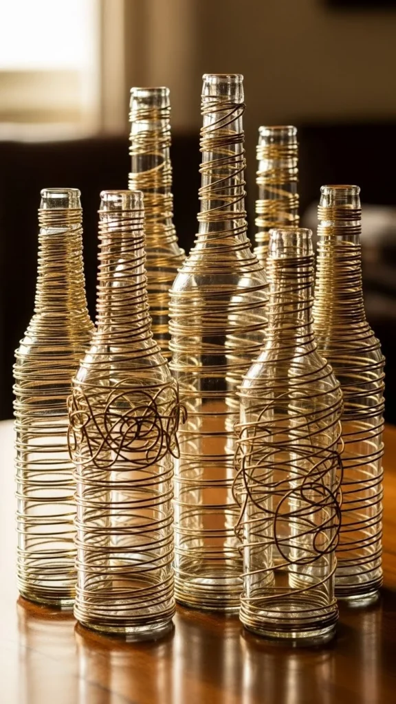 Gold Wire Wrapped Bottles