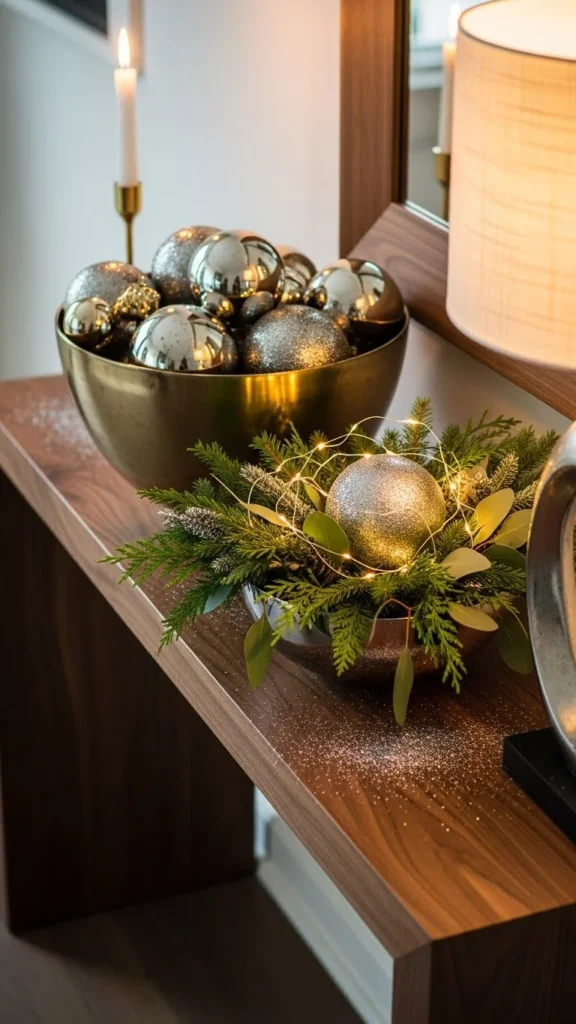 Gold and Silver Accent Console