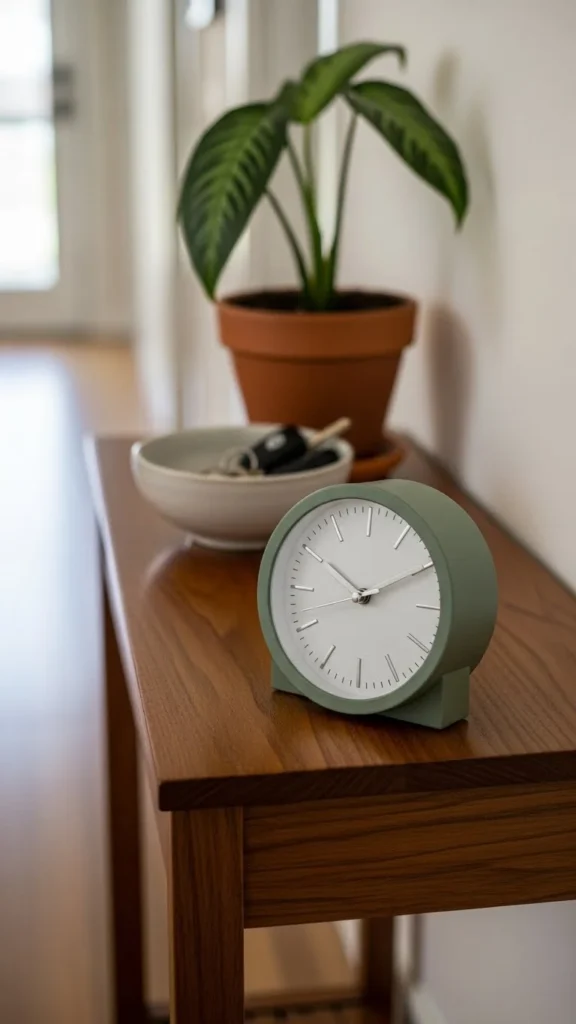 Green Accent Clock