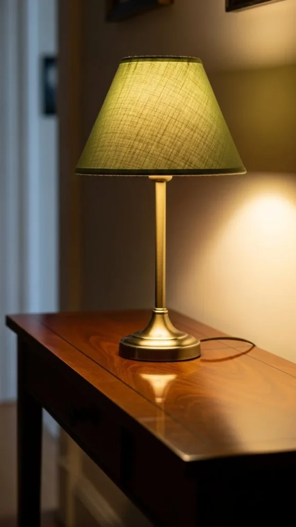 Green Accent Lamp Shade