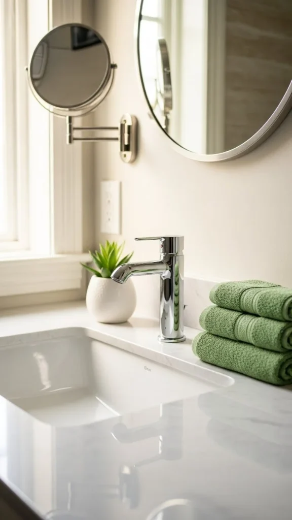 Green Bathroom Hand Towels