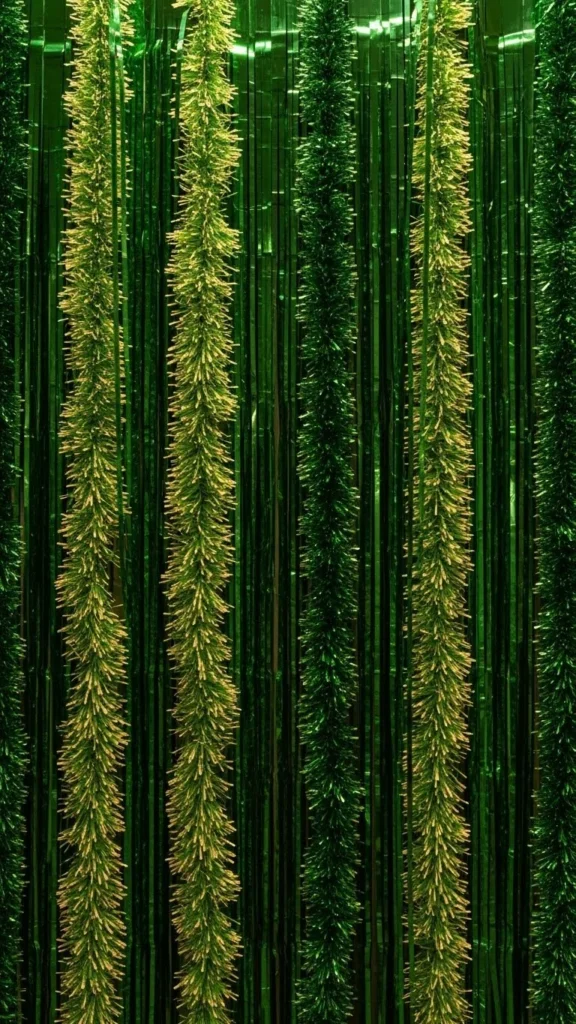 Green Tinsel Curtain