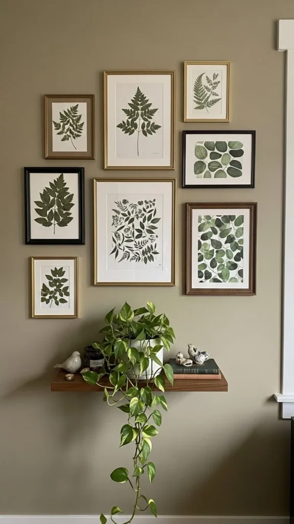 Green Wall Art with Plants