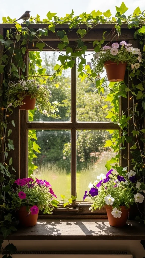 Green Window Frame Accent