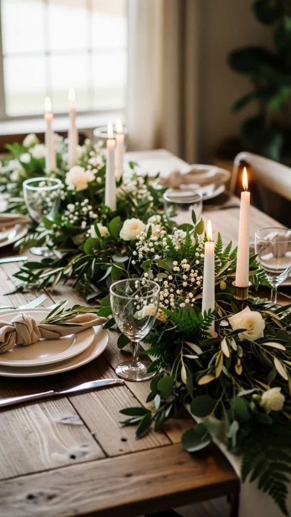Greenery Garland Across the Table