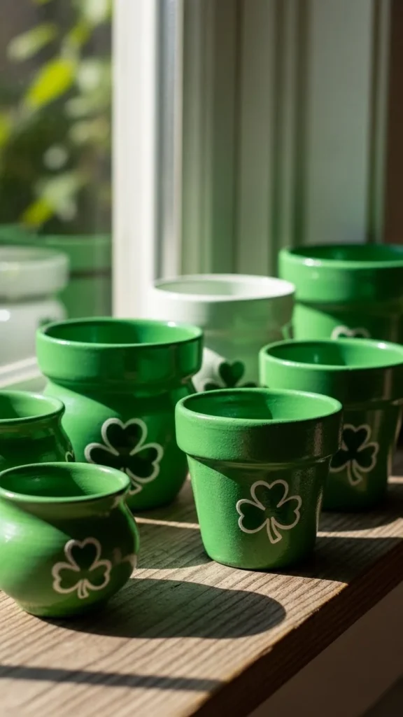 Hand-Painted Clay Pots