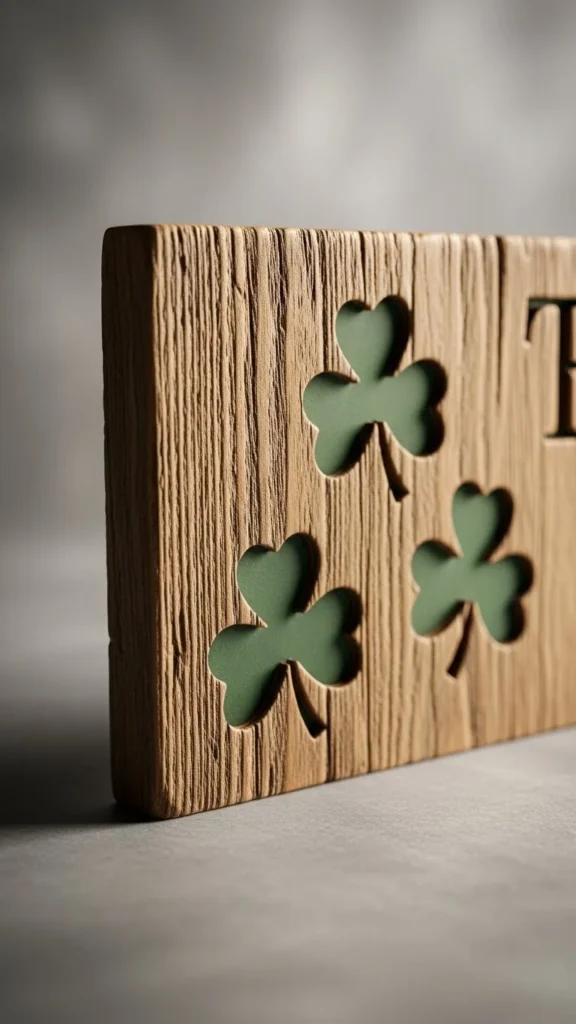 Handmade Wood Sign With Symbol Cutouts