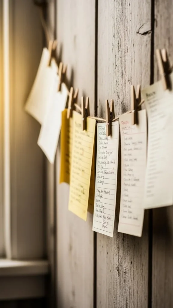 Handwritten Recipe Cards Display