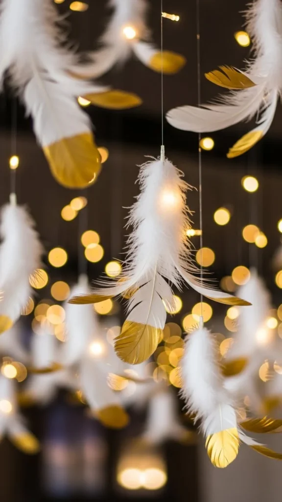 Hanging Feather Drops