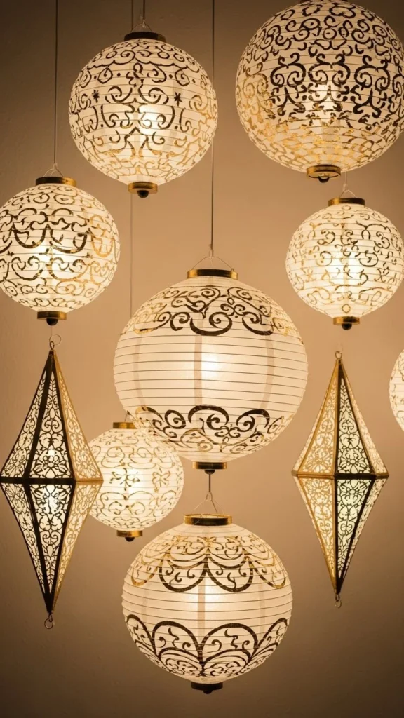 Hanging Lantern Glow Wall