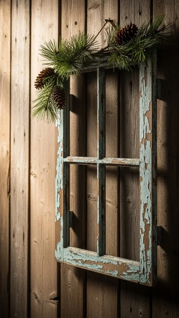 Holiday Window Frame Wall Hanging