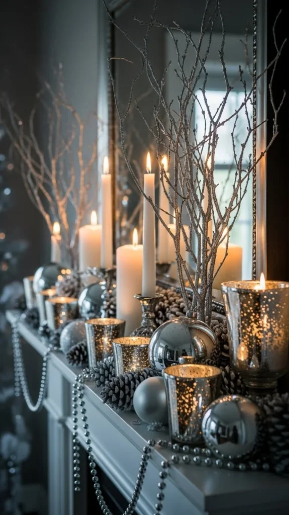 Icy Silver Mantel