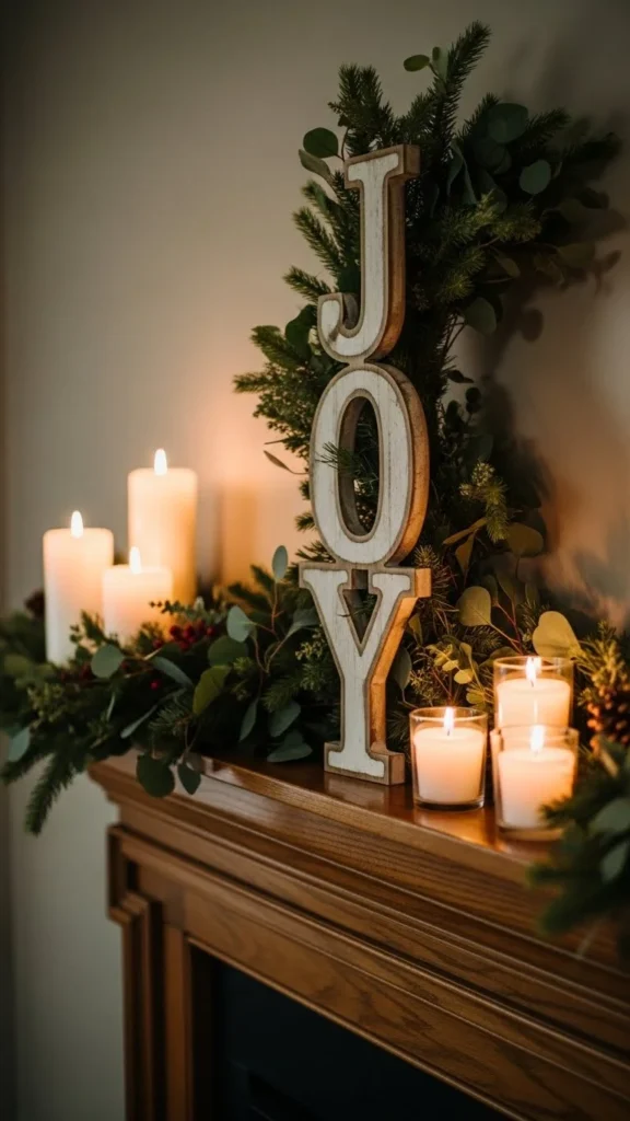 Joy Sign Mantel