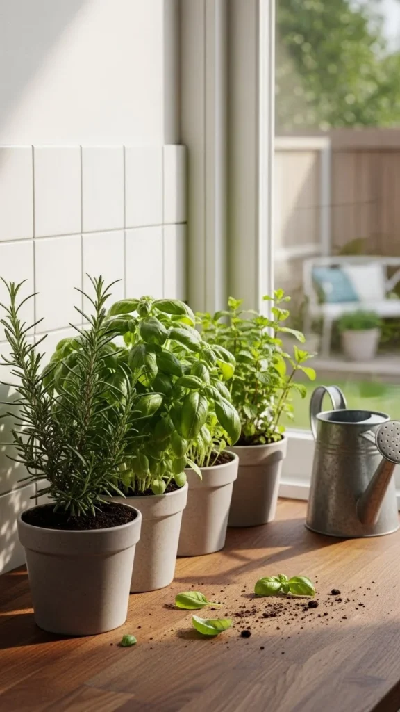 Kitchen Counter Herb Pots