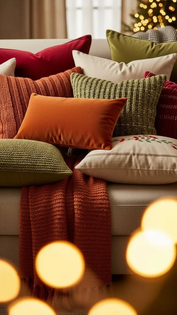 Layered Color Palette Pillow Sets
