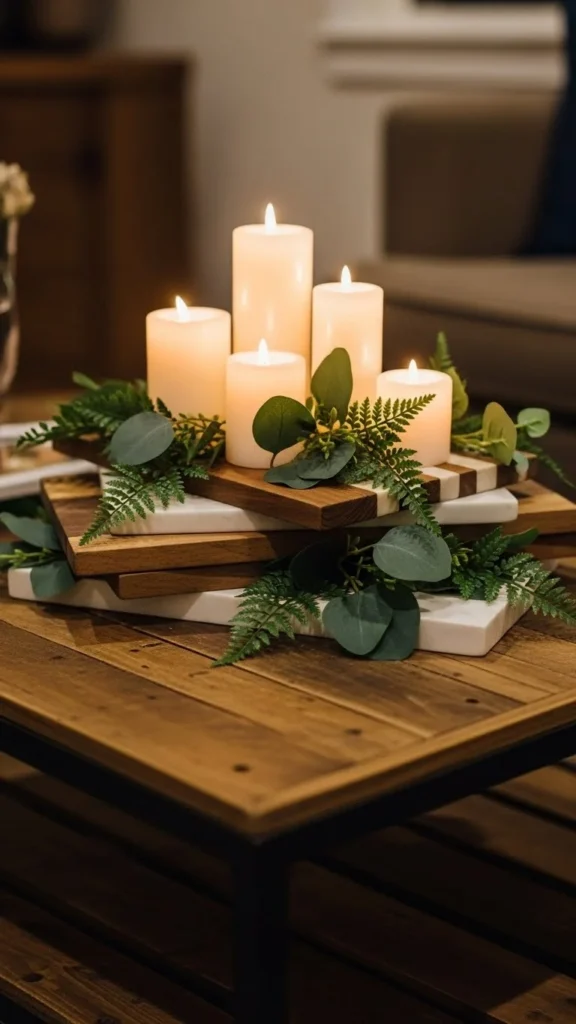 Layered Marble and Wood Boards